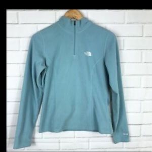 The North Face blue fleece shirt